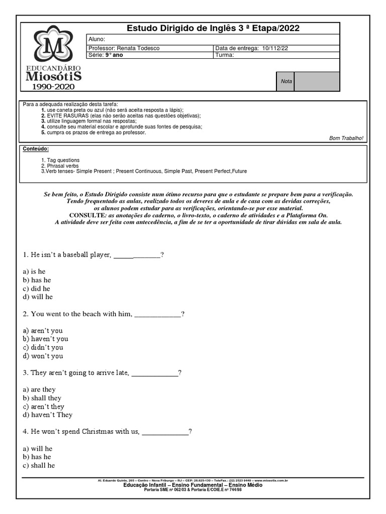 English Study Guide for 9th Grade | PDF | Spacetime | Language Mechanics