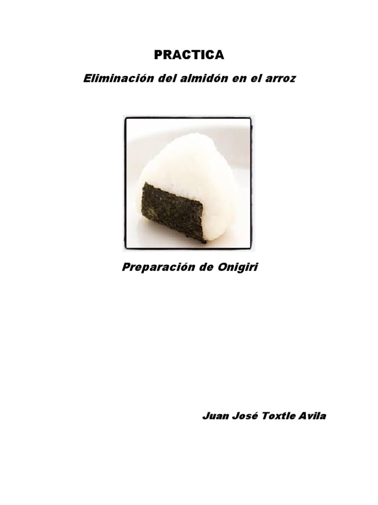 Cómo eliminar almidón del arroz | PDF | Almidón | Arroz