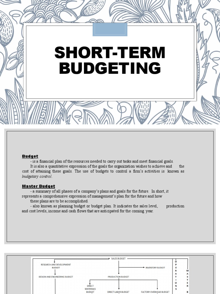 05 ShortTerm Budgeting PDF