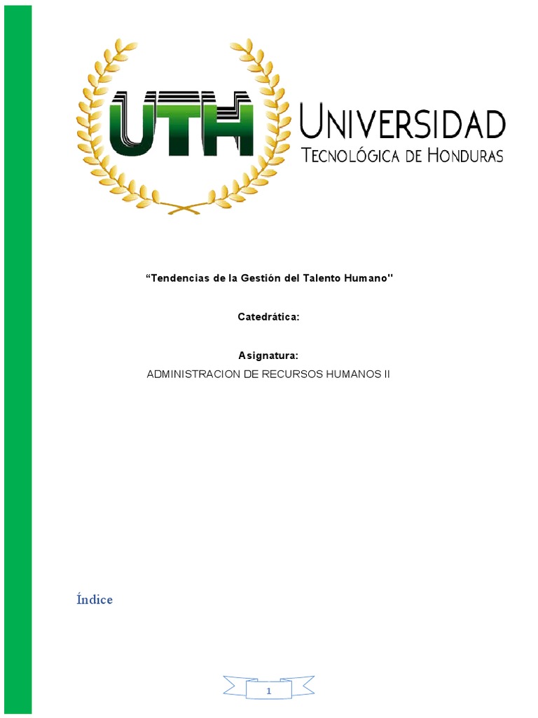 Tendencias de La Gestión Del Talento Humano | PDF | Business | Gestión ...