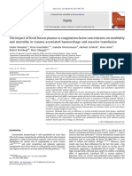 The Impact of FFP Vs Coagulation Factor Concentrates On Morbidity and Mortality in Trauma-Associated Haemorrhage and Massive Transfusion