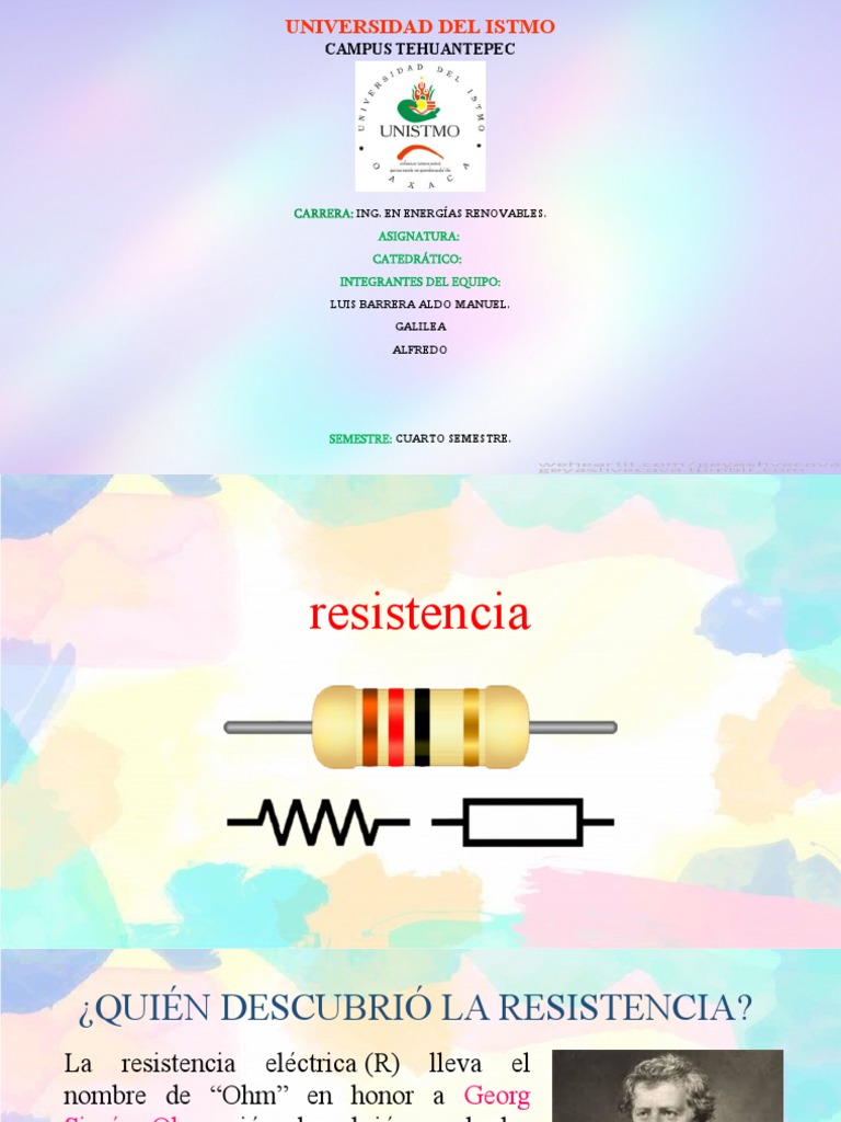 RESISTENCIA | PDF | Resistencia Eléctrica y Conductancia | Resistividad