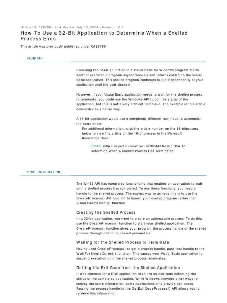How To Use A 32-Bit Application To Determine When A Shelled Process ...