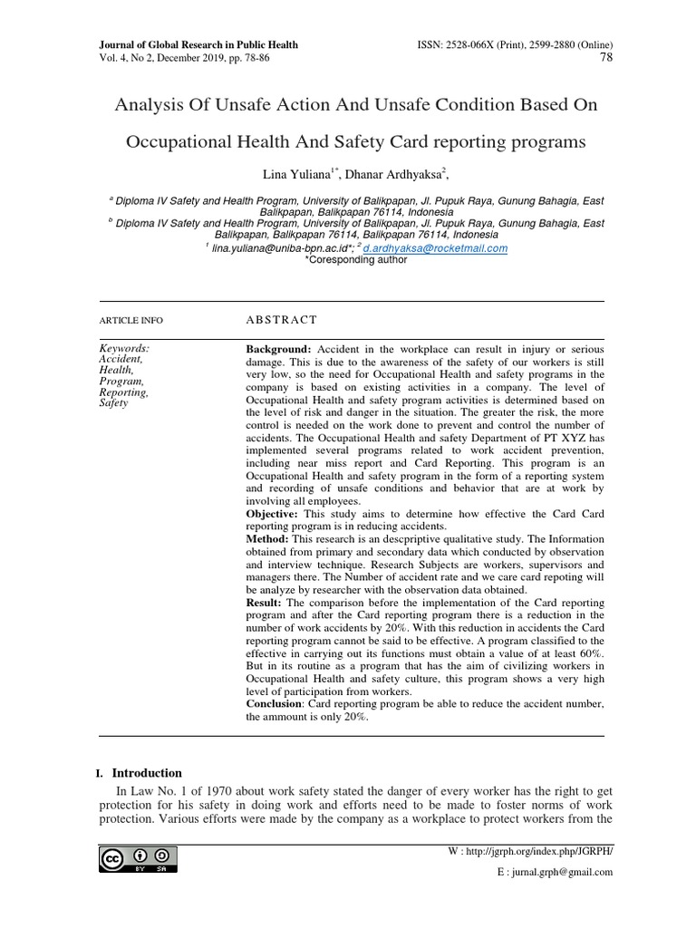 Strada, Analysis of Unsafe Action and Unsafe Condition Based On