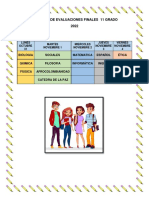 EVALUACIONES FINALES 11 GRADO