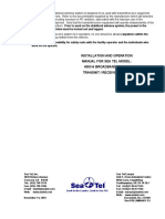 Installation and Operation Manual For Sea Tel Model: 4003-6 BROADBAND-AT-SEA Transmit / Receive System