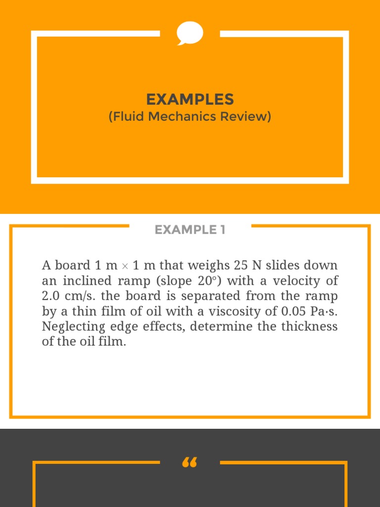 Examples (Fluid Mechanics Review) PDF