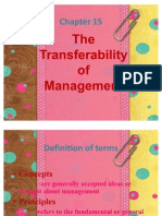 Management Transferability and International Practices