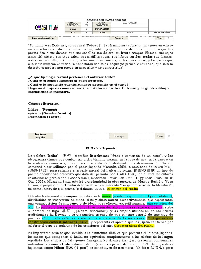 1.+Guia+Haiku+ + | PDF | Haiku | Lingüística