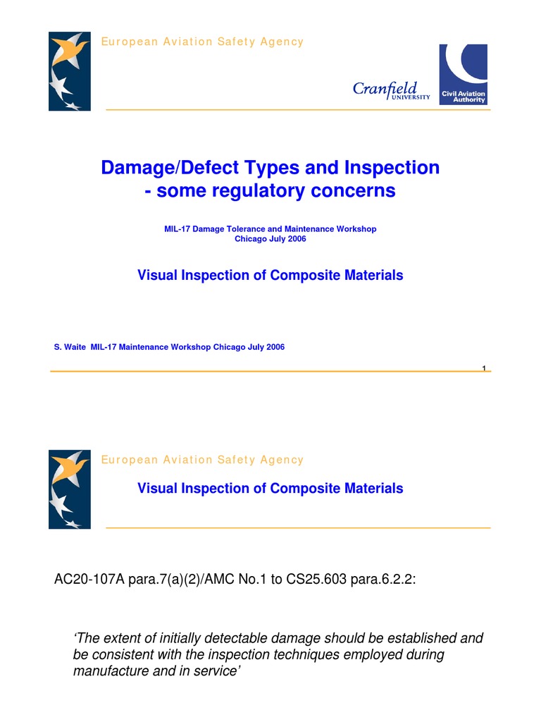 Aircraft Composite Damage Inspection Guide | PDF | Aviation Safety ...