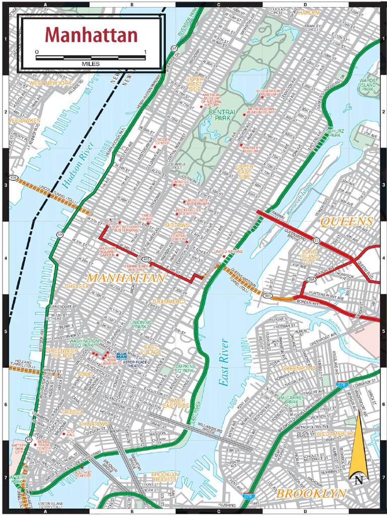 Manhattan Roads Map PDF PDF