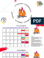 Calendario de Actividades Noviembre - Diciembre