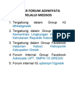 Daftar Forum Adiwiyata Melalui Medsos