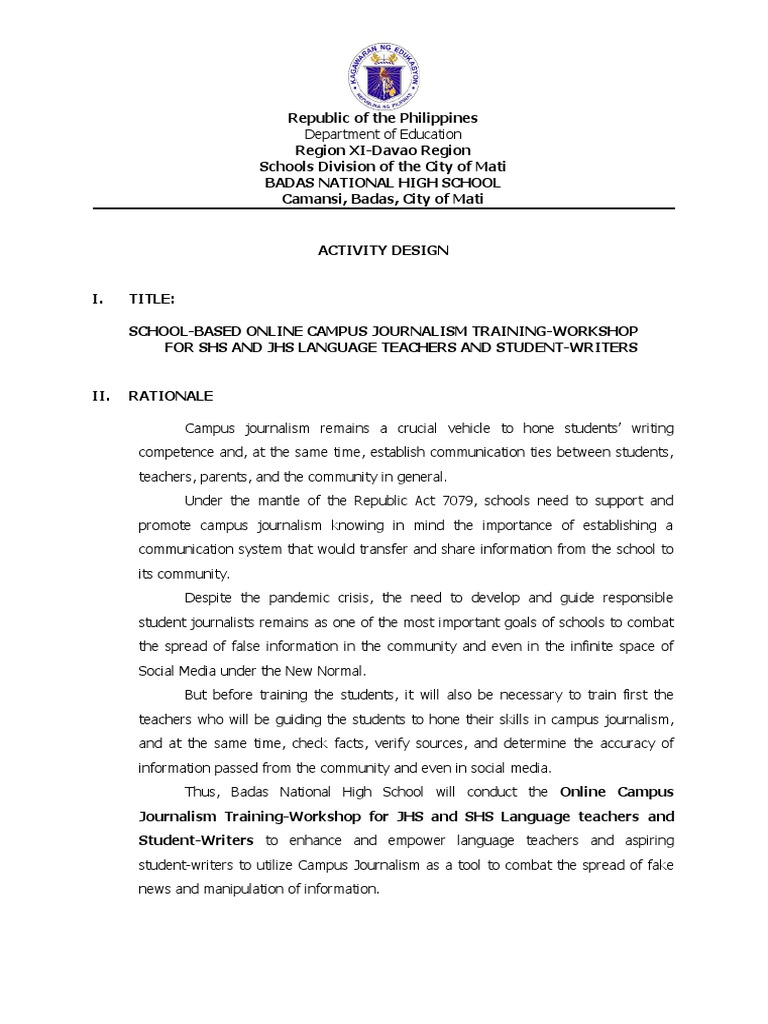 1-campus-journalism-online-training-activity-design-pdf-journalism