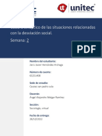 Cuadro sinóptico de las desviaciones sociales en Honduras