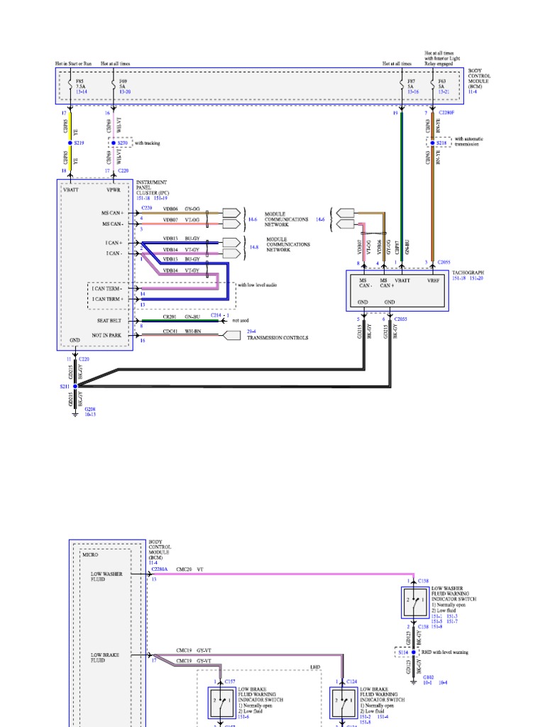 2014 Ford Ranger Instrument Cluster PDF