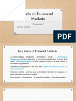Role of Financial Markets