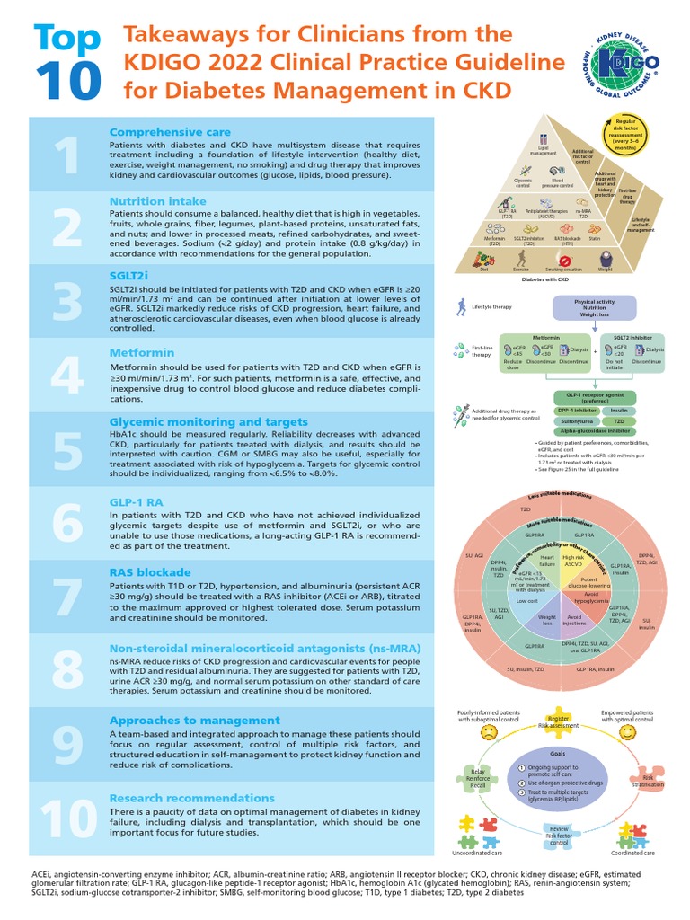 KDIGO 2022 Diabetes Management in CKD Guideline Top 10 Takeaways For