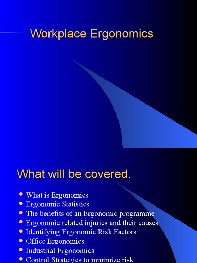 Workplace Ergonomics PDF Human Factors And Ergonomics Health Sciences