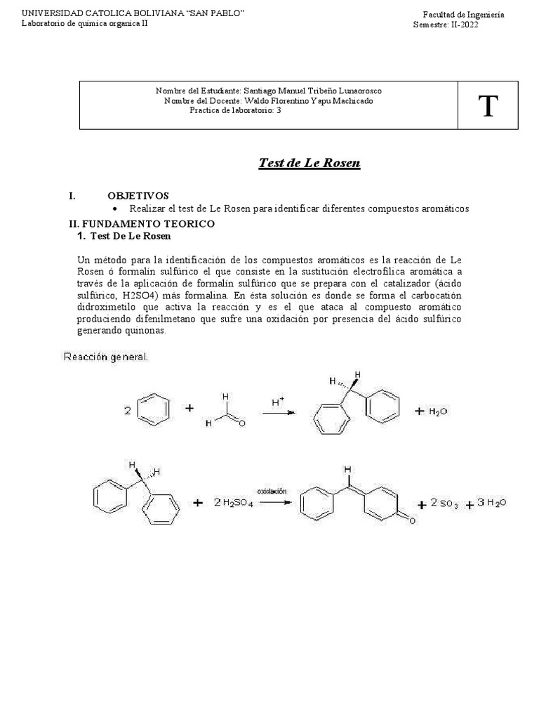 Test de Le Rosen | PDF