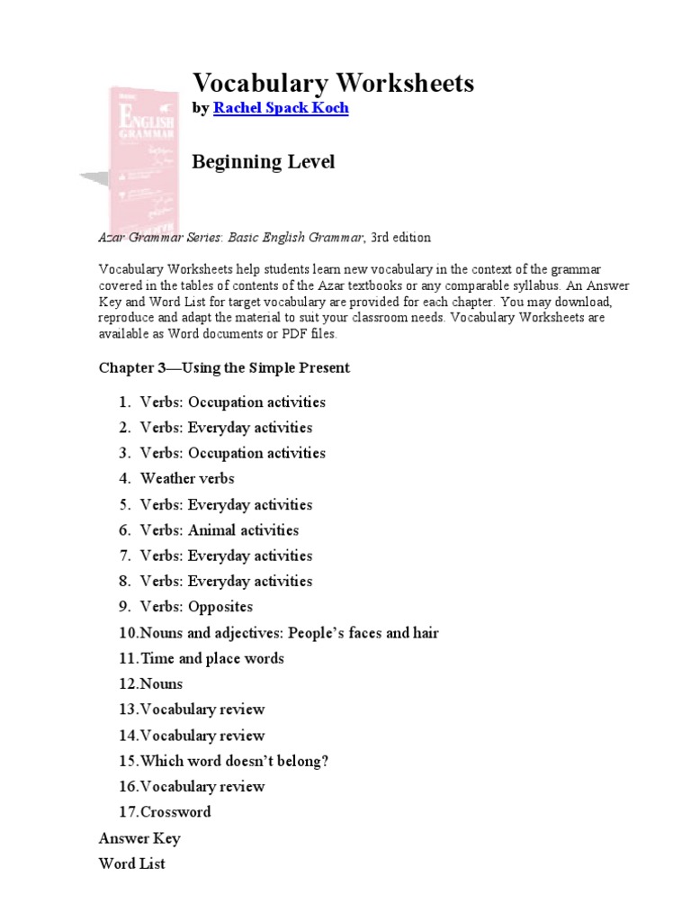 Chapter 3-Using The Simple Present | PDF | English Grammar | English ...