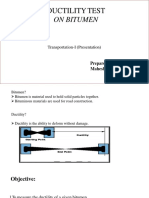 Ductility Test On Bitumen