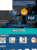 Prototype Sistem Pemantauan Loker Dosen Menggunakan Raspberry Pi Dengan Notifikasi Telegram Messenger