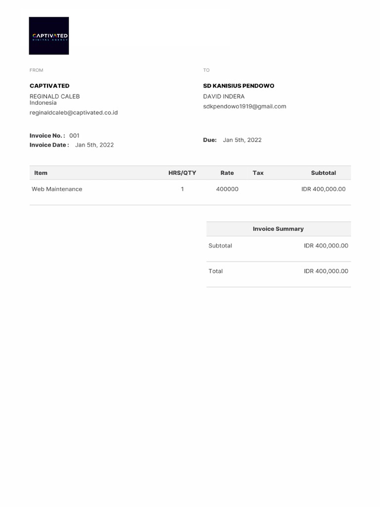 Invoice web maintenance 1 pdf