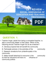 Let Review Social Dimensions Teaching Profession