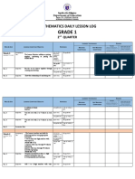 Philippine Education Dept Math Lesson Log Grade 1