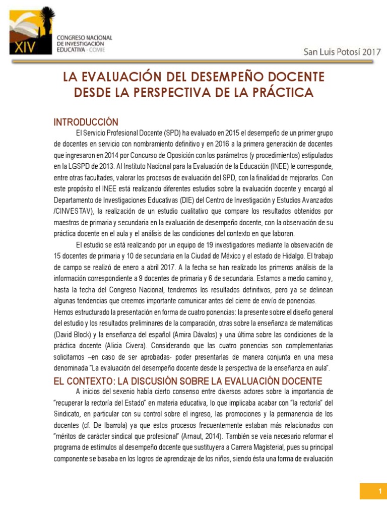 Evaluación del Desempeño Docente en México | PDF | Método de enseñanza ...