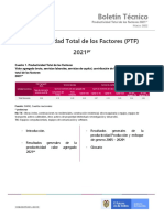 Bol PTF Productividad Total Factores 2021