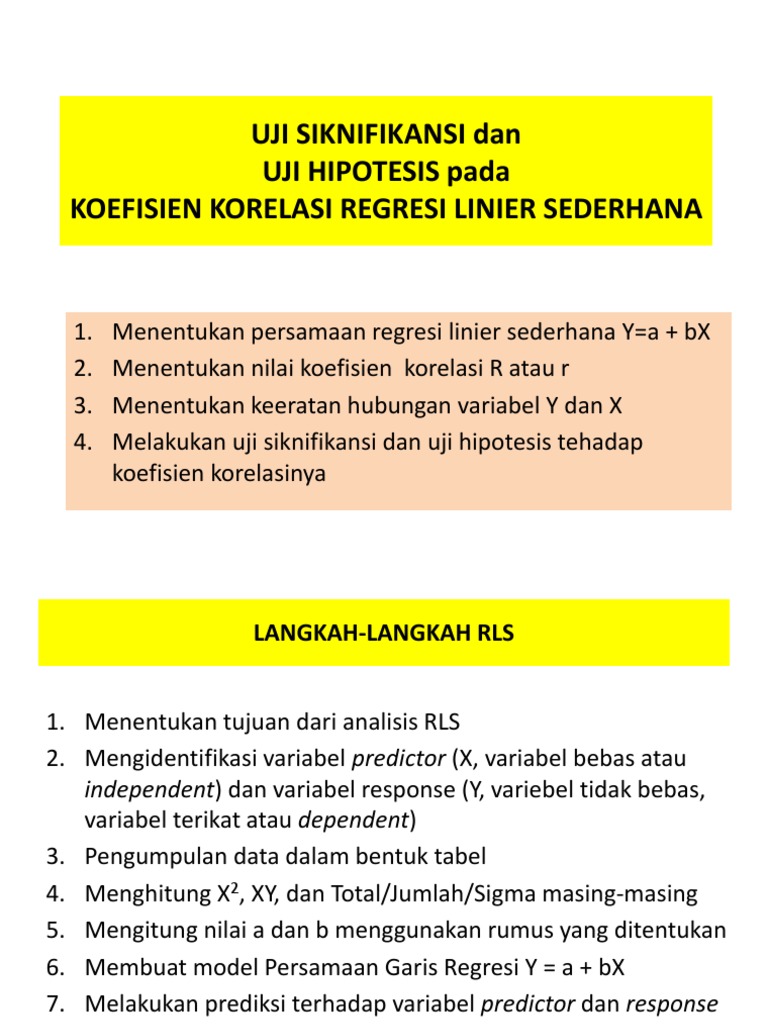 Uji Hipotesis R Pada RLS | PDF