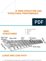 Bending of Wing Structure and Structural Performance