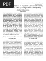 An Improved Method of Vigenere Cipher To Securely Compress The Text by Using Relative Frequency