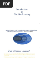 Unit - 5.1 - Introduction To Machine Learning