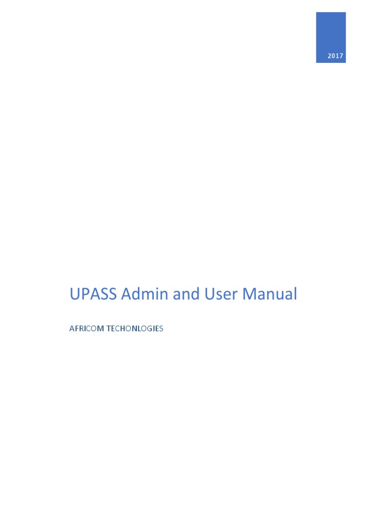 UPASS User and Admin Instructions | PDF | Computers