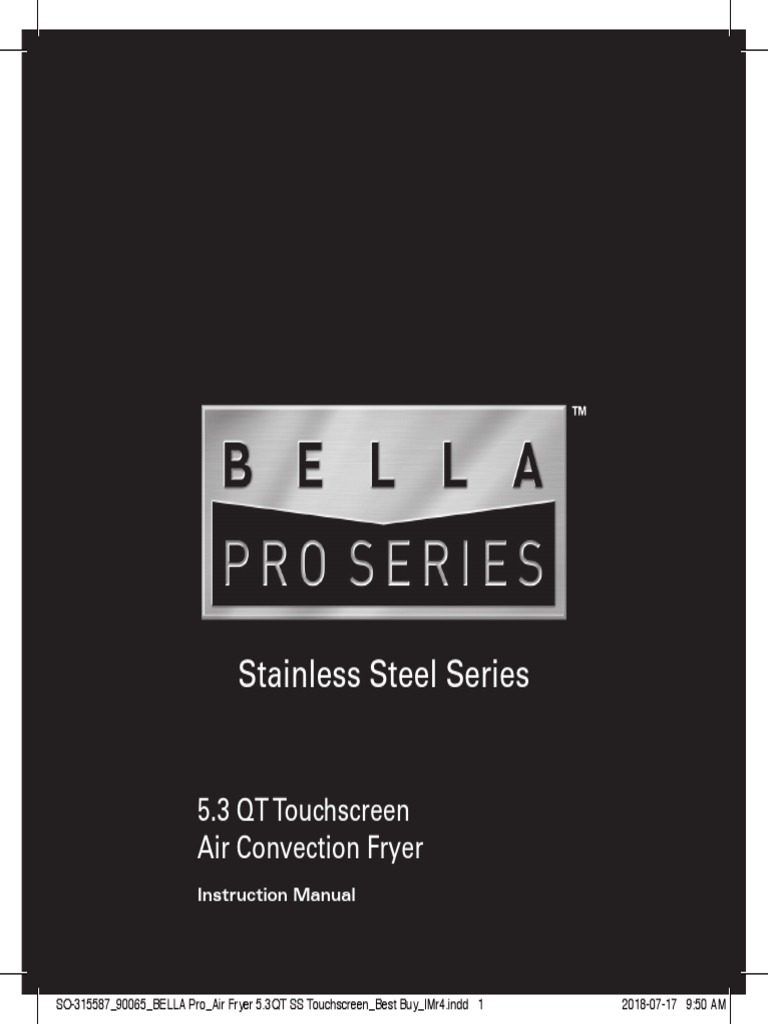 Bella Pro Series 5.3 Qt. Digital Air Fryer 90065 | PDF | Foods | Sausage