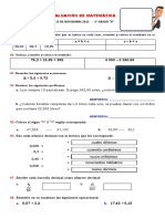 Evaluación de Matematica 15-11-2022