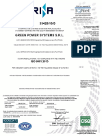 GREEN POWER - ISO 9001-2015 Sistema Gestione Qualit RINA