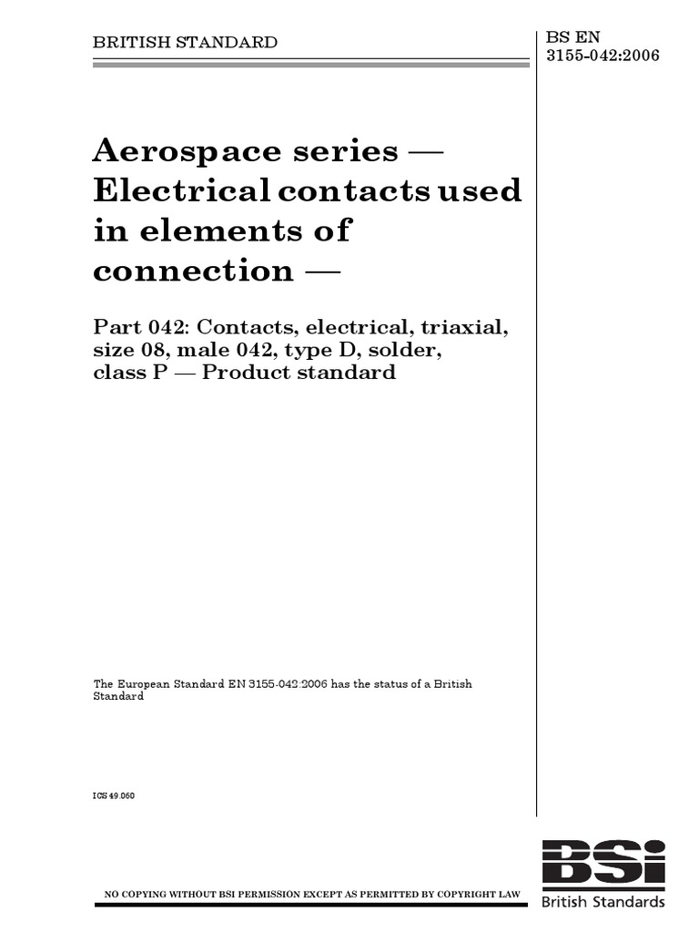 BS en 03155-042-2006 | PDF