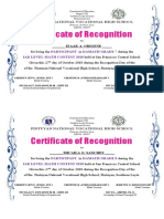 Cerificate of Recognition Math