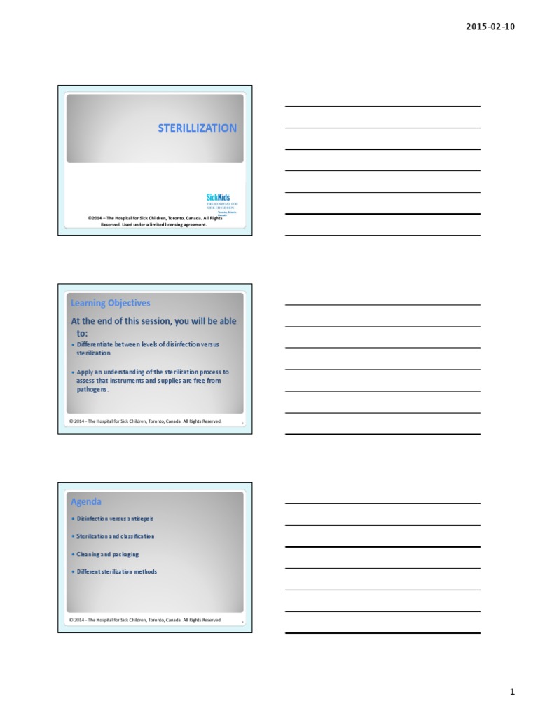 Lecture 7 Sterilization Pdf Sterilization Microbiology