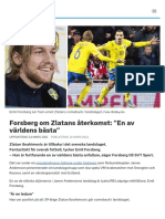 Forsberg Om Zlatans Återkomst: "En Av Världens Bästa" - SVT Sport