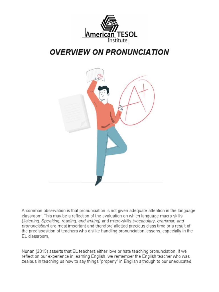 Teaching Pronunciation in EL Classrooms | PDF | Phonetics | Language ...