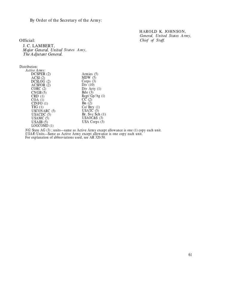 Army Document Distribution Guidelines | PDF | Military Organization ...