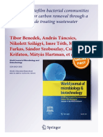 Analysis of Bacterial Communities Responsible For Carbon Removal Through A Reactor Cascade Treating Wastewater