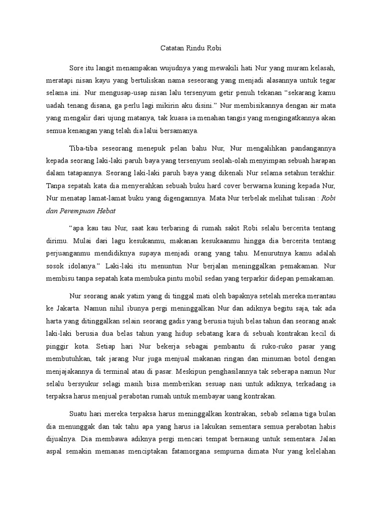 Rindu Seorang Perempuan Hebat | PDF