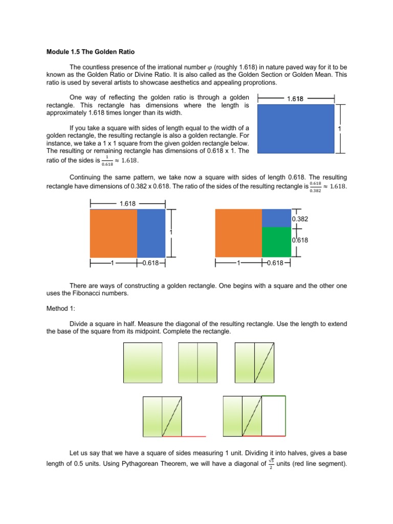 Understanding the Golden Ratio | PDF | Ratio | Length