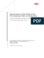 Determination of Fast Dissolve Oral Film Dissolution Rate Via Conductivity